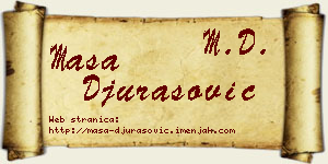 Maša Đurasović vizit kartica